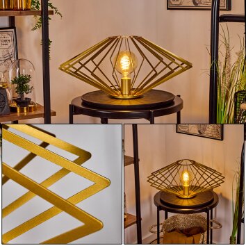 Larson Tafellamp Messing, 1-licht