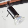 Deadwood Hanglamp LED Bruin, houtlook, 5-lichts