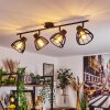 Kaurila Plafondlamp Zwart, 4-lichts