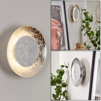 Merlo Muurlamp LED Zilver, 1-licht