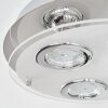 Morges Plafondlamp LED Chroom, Wit, 3-lichts
