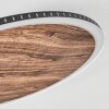 Rocha Plafondlamp LED Bruin, houtlook, Zwart, 1-licht