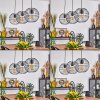 Pampanillo Hanglamp Zwart, 3-lichts