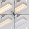 Vehkala Plafondlamp LED Chroom, Nikkel mat, 5-lichts, Afstandsbediening, Kleurwisselaar