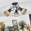 Calamar Plafondlamp Zwart, 3-lichts