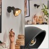 Kansela Muurlamp Zwart, 1-licht