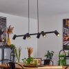 Zuoz Hanglamp Zwart, 6-lichts