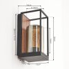 Palanga Buiten muurverlichting Bruin, houtlook, Zwart, 1-licht