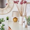 Stampa Tafellamp Bruin, houtlook, 1-licht