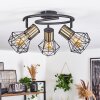 Bardhaman Plafondlamp Zwart, 3-lichts