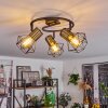 Bardhaman Plafondlamp Zwart, 3-lichts