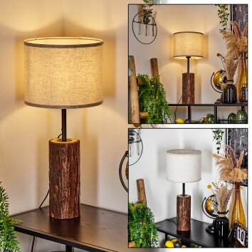 Perdigueira Tafellamp Natuurlijke kleuren, Zwart, 1-licht