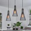 Samorinha Hanglamp Zwart, 3-lichts
