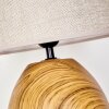 Stampa Tafellamp Bruin, houtlook, 1-licht