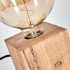 Heimola Tafellamp Bruin, houtlook, 1-licht