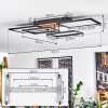Avelal Plafondlamp LED Bruin, houtlook, Zwart, 1-licht