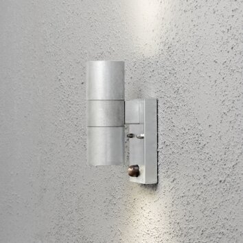 Konstsmide MODENA Buiten muurverlichting Gegalvaniseerd, 2-lichts, Bewegingsmelder