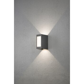 Konstsmide Cremona Muurlamp LED Antraciet, 2-lichts
