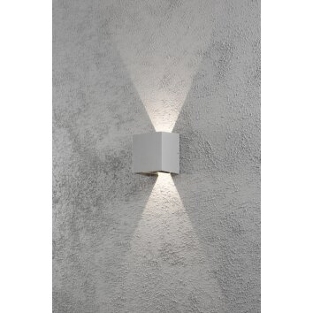Konstsmide Cremona Muurlamp LED Grijs, 2-lichts