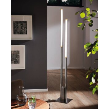 Eglo FRAIOLI-Z Staande lamp LED Nikkel mat, 2-lichts, Kleurwisselaar
