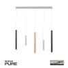 Paul Neuhaus PURE-GEMIN Hanglamp LED Aluminium, Messing, Zwart, 5-lichts