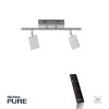 Paul Neuhaus PURE-MIRA Plafondlamp LED Aluminium, 2-lichts, Afstandsbediening