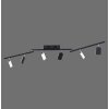 Paul Neuhaus PURE-MIRA Plafondlamp LED Zwart, 6-lichts, Afstandsbediening