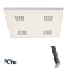 Paul Neuhaus PURE-NEO Plafondlamp LED Aluminium, 4-lichts, Afstandsbediening
