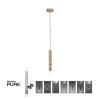 Paul Neuhaus PURE-VEGA Hanglamp LED Messing, 3-lichts
