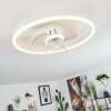 Oleiro plafondventilator LED Grijs, Wit, 1-licht, Afstandsbediening