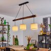 Perdigueira Hanglamp Natuurlijke kleuren, Zwart, 3-lichts