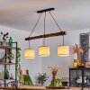 Perdigueira Hanglamp Natuurlijke kleuren, Zwart, 3-lichts