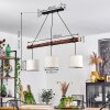 Perdigueira Hanglamp Natuurlijke kleuren, Zwart, 3-lichts