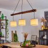 Perdigueira Hanglamp Natuurlijke kleuren, Zwart, 3-lichts