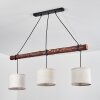 Perdigueira Hanglamp Natuurlijke kleuren, Zwart, 3-lichts