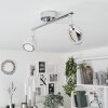 Morges Plafondlamp LED Chroom, 2-lichts