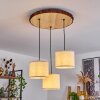 Perdigueira Hanglamp Natuurlijke kleuren, Zwart, 3-lichts