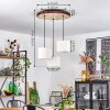Perdigueira Hanglamp Natuurlijke kleuren, Zwart, 3-lichts