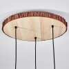 Perdigueira Hanglamp Natuurlijke kleuren, Zwart, 3-lichts