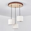Perdigueira Hanglamp Natuurlijke kleuren, Zwart, 3-lichts