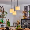 Perdigueira Hanglamp Natuurlijke kleuren, Zwart, 3-lichts