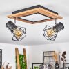 Bardhaman Plafondlamp LED Chroom, houtlook, Zwart, Wit, 3-lichts