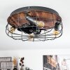 Moscavide plafondventilator Bruin, houtlook, Zwart, 4-lichts, Afstandsbediening