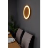 Luce Design MOON Muurlamp LED Bruin, houtlook, Zwart, 1-licht