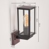 Lapa Buiten muurverlichting houtlook, Zwart, 1-licht