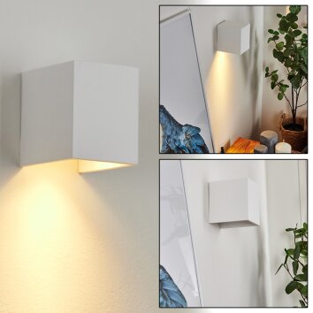 Piceno Muurlamp kan worden geverfd met in de handel verkrijgbare verven, Wit, 1-licht