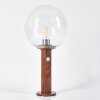 Bubodefo Sokkellamp Bruin, houtlook, 1-licht, Bewegingsmelder