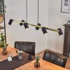 Zuoz Hanglamp Messing, Zwart, 6-lichts