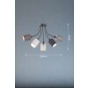 Fischer & Honsel Koi Plafondlamp Zwart, 5-lichts