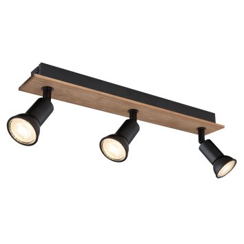 Globo DREW Plafondlamp Bruin, Zwart, 3-lichts